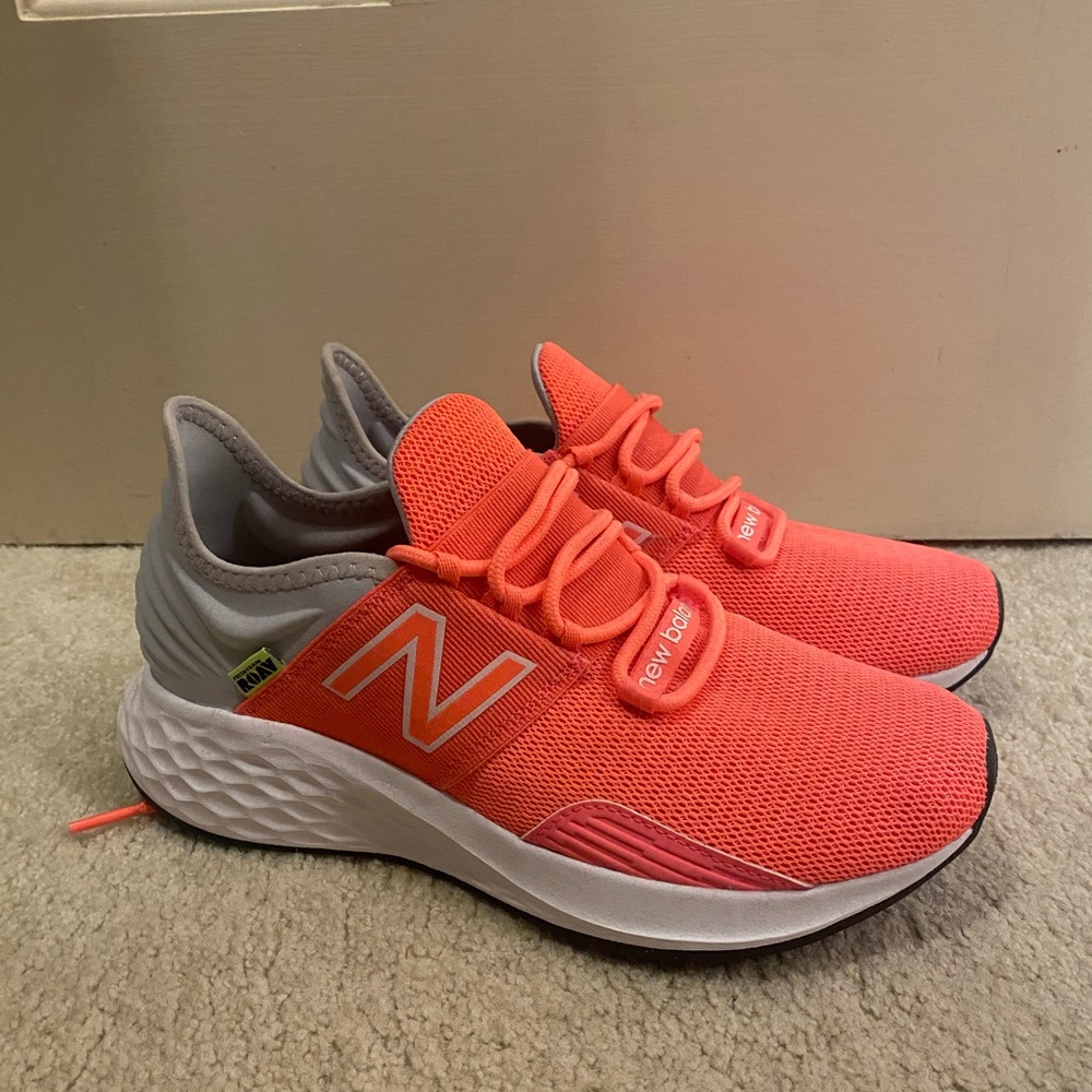 New Balance Women’s Coral and Gray Fresh Foam Roav Sneakers